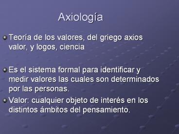 Axiolog