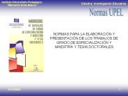 NORMAS PARA LA ELABORACI