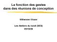 La fonction des gestes dans des r PowerPoint PPT Presentation