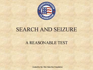 SEARCH AND SEIZURE