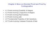 Chapter 4 More on Directed Proof and Proof by Contrapositive