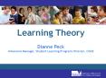 Learning Theory  Dianne Peck A/General Manager, Student Learning Programs Division, OGSE PowerPoint PPT Presentation