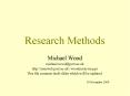Research Methods PowerPoint PPT Presentation