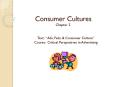 Consumer Cultures PowerPoint PPT Presentation