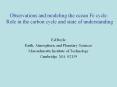 Observations and modeling the ocean Fe cycle:  Role in the carbon cycle and state of understanding PowerPoint PPT Presentation