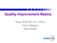 Quality Improvement Basics PowerPoint PPT Presentation