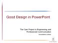 Good Design in PowerPoint PowerPoint PPT Presentation