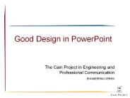 Good Design in PowerPoint