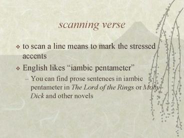 scanning verse