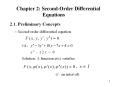 Chapter 2: Second-Order Differential           Equations PowerPoint PPT Presentation