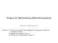 Chapter 23 ODE (Ordinary Differential Equation) PowerPoint PPT Presentation