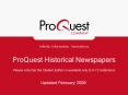 ProQuest Historical Newspapers Please note that the Student Edition is available only to K-12 institutions PowerPoint PPT Presentation