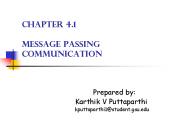 Chapter 4.1 Message Passing Communication