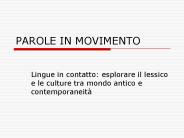 PAROLE IN MOVIMENTO