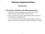 The chapter will address the following questions: