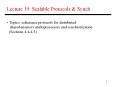 Lecture 19: Scalable Protocols PowerPoint PPT Presentation