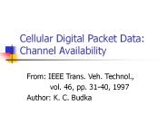 Cellular Digital Packet Data: Channel Availability