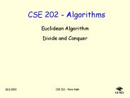 CSE 202 - Algorithms