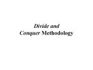 Divide and Conquer
