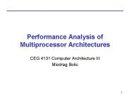 Performance Analysis of Multiprocessor Architectures
