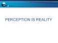 PERCEPTION IS REALITY PowerPoint PPT Presentation
