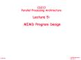 CS213 Parallel Processing Architecture Lecture 5:  MIMD Program Design PowerPoint PPT Presentation