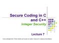 Secure Coding in C and C   Integer Security PowerPoint PPT Presentation