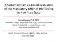 A System Dynamics-Based Evaluation of the Mandatory Offer of HIV Testing in New York State PowerPoint PPT Presentation