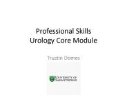 Professional Skills Urology Core Module