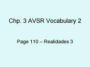Chp. 3 AVSR Vocabulary 2