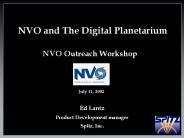 NVO and The Digital Planetarium