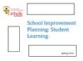 School Improvement Planning: Student Learning PowerPoint PPT Presentation