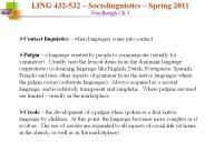 Contact linguistics 
