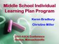 Middle School Individual Learning Plan Program PowerPoint PPT Presentation