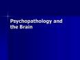 Psychopathology and the Brain PowerPoint PPT Presentation