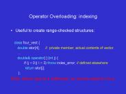 Operator Overloading: indexing