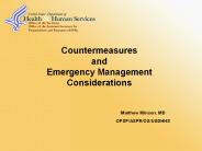 Countermeasures and Emergency Management Considerations