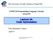 COMP 144 Programming Language Concepts