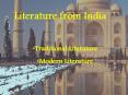 Literature from India PowerPoint PPT Presentation