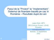 Pasul de la "Proiect" la 