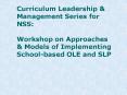 Curriculum Leadership PowerPoint PPT Presentation