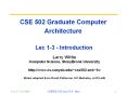 CSE 502 Graduate Computer Architecture  Lec 1-3 - Introduction PowerPoint PPT Presentation