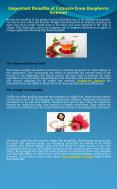 Important Benefits of Extracts from Raspberry Ketones PowerPoint PPT Presentation