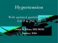 Hypertension With updated guidelines from AAFP PowerPoint PPT Presentation
