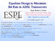 Equalizer Design to Maximize Bit Rate in ADSL Transceivers