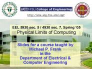 EEL 5930 sec. 5 / 4930 sec. 7, Spring 