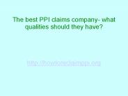 How to choose a PPI company