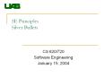 SE Principles Silver Bullets PowerPoint PPT Presentation