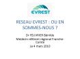 RESEAU EVREST : OU EN SOMMES-NOUS ? PowerPoint PPT Presentation