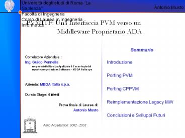 Correlatore Aziendale :